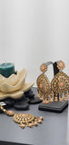 Very Classy Reverse Kundan Indian Bollywood Tikka Earrings Set