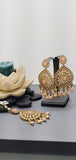 Very Classy Reverse Kundan Indian Bollywood Tikka Earrings Set