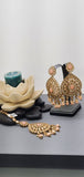 Very Classy Reverse Kundan Indian Bollywood Tikka Earrings Set