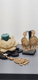 Very Classy Reverse Kundan Indian Bollywood Tikka Earrings Set