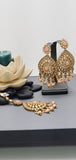 Very Classy Reverse Kundan Indian Bollywood Tikka Earrings Set