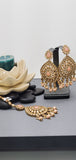 Very Classy Reverse Kundan Indian Bollywood Tikka Earrings Set