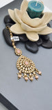 Very Classy Reverse Kundan Indian Bollywood Tikka Earrings Set