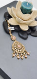 Very Classy Reverse Kundan Indian Bollywood Tikka Earrings Set