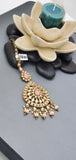 Very Classy Reverse Kundan Indian Bollywood Tikka Earrings Set