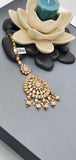 Very Classy Reverse Kundan Indian Bollywood Tikka Earrings Set