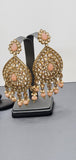 Very Classy Reverse Kundan Indian Bollywood Tikka Earrings Set