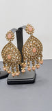 Very Classy Reverse Kundan Indian Bollywood Tikka Earrings Set