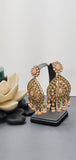 Very Classy Reverse Kundan Indian Bollywood Tikka Earrings Set