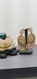 Very Classy Reverse Kundan Indian Bollywood Tikka Earrings Set