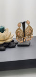 Very Classy Reverse Kundan Indian Bollywood Tikka Earrings Set