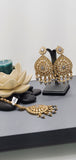 A Very Classy Latest Kundan Indian Bollywood Tikka Earrings Set