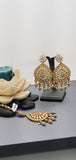 A Very Classy Latest Kundan Indian Bollywood Tikka Earrings Set