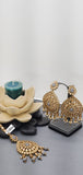 A Very Classy Latest Kundan Indian Bollywood Tikka Earrings Set
