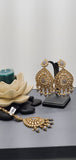 A Very Classy Latest Kundan Indian Bollywood Tikka Earrings Set