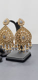 A Very Classy Latest Kundan Indian Bollywood Tikka Earrings Set