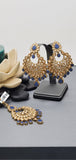 A Stunning collection Kundan Indian Bollywood Tikka Earrings Set