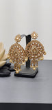 Extraordinary  Latest Reverse Kundan  Drop Indian wedding Tikka Earrings Set