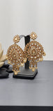 Extraordinary  Latest Reverse Kundan  Drop Indian wedding Tikka Earrings Set