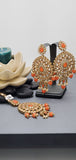 Latest Astonishing Designer Collection Indian Reverse Kundan Drop Tikka Earrings Set