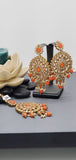 Latest Astonishing Designer Collection Indian Reverse Kundan Drop Tikka Earrings Set