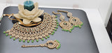 Dazzling Reverse Kundan Indian Bollywood  Choker Necklace Jewellery Set