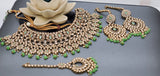 Dazzling Reverse Kundan Indian Bollywood  Choker Necklace Jewellery Set