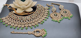 Dazzling Reverse Kundan Indian Bollywood  Choker Necklace Jewellery Set