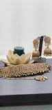 Dazzling Polki Reverse kundan Indian Fashion Choker Necklace Jewellery Set