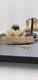 Dazzling Polki Reverse kundan Indian Fashion Choker Necklace Jewellery Set
