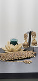 Dazzling Polki Reverse kundan Indian Fashion Choker Necklace Jewellery Set
