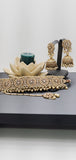 Dazzling Polki Reverse kundan Indian Fashion Choker Necklace Jewellery Set