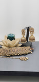 Dazzling Polki Reverse kundan Indian Fashion Choker Necklace Jewellery Set