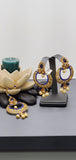 A Stunning Indian jewellery Kundan Tikka Earrings Set