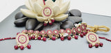 Beautiful Indian Boutique Style Ruby Kundan Pearl Choker Necklace Set