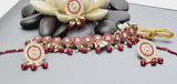 Beautiful Indian Boutique Style Ruby Kundan Pearl Choker Necklace Set