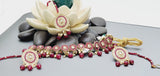 Beautiful Indian Boutique Style Ruby Kundan Pearl Choker Necklace Set