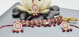 Beautiful Indian Boutique Style Ruby Kundan Pearl Choker Necklace Set