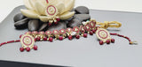Beautiful Indian Boutique Style Ruby Kundan Pearl Choker Necklace Set