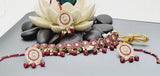 Beautiful Indian Boutique Style Ruby Kundan Pearl Choker Necklace Set