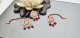 Beautiful Indian Boutique Style Ruby Kundan Pearl Choker Necklace Set