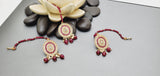 Beautiful Indian Boutique Style Ruby Kundan Pearl Choker Necklace Set