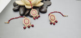 Beautiful Indian Boutique Style Ruby Kundan Pearl Choker Necklace Set