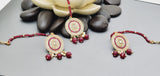 Beautiful Indian Boutique Style Ruby Kundan Pearl Choker Necklace Set