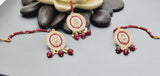 Beautiful Indian Boutique Style Ruby Kundan Pearl Choker Necklace Set