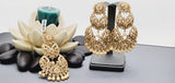Boutique Style New High Quality Indian Reverse Kundan Long Tikka Earrings Set