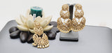 Boutique Style New High Quality Indian Reverse Kundan Long Tikka Earrings Set