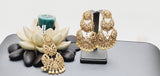 Boutique Style New High Quality Indian Reverse Kundan Long Tikka Earrings Set