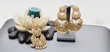 Boutique Style New High Quality Indian Reverse Kundan Long Tikka Earrings Set