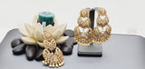Boutique Style New High Quality Indian Reverse Kundan Long Tikka Earrings Set